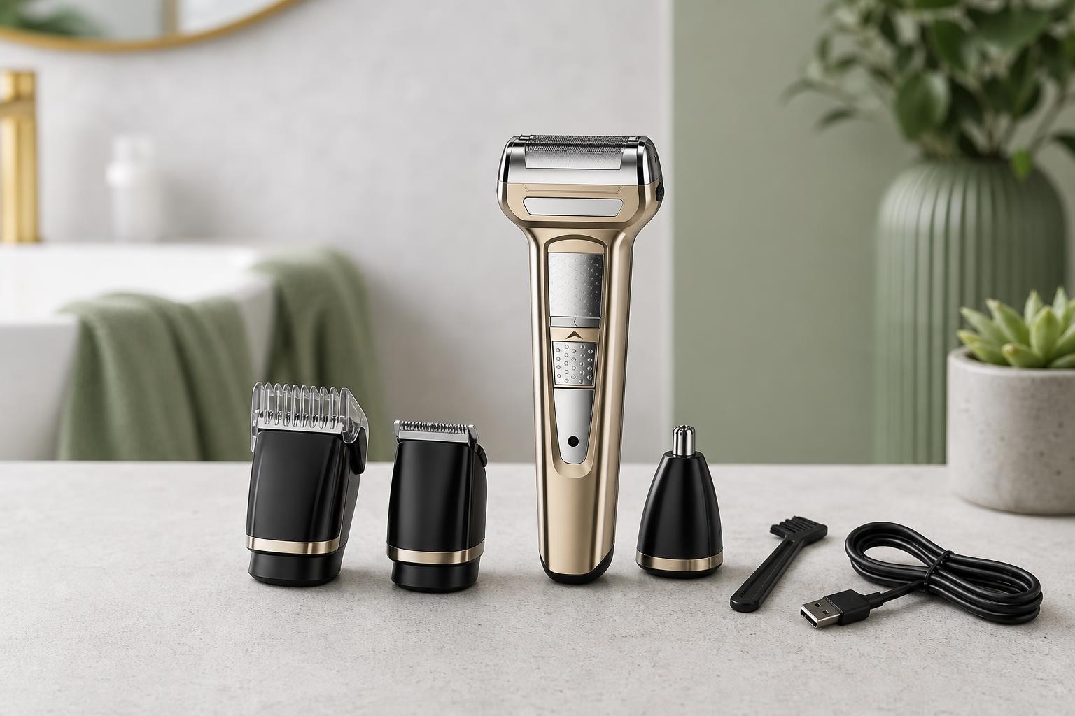 Máquina Geemy 3 en 1 con accesorios sobre mesada