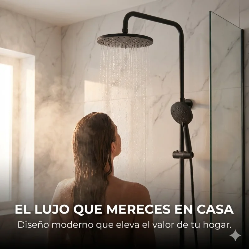 Duchador de mano versátil negro mate