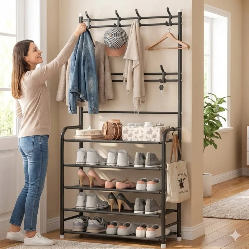 Perchero Zapatero Multiuso Organizando la Entrada